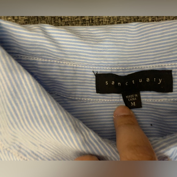 SANCTUARY Bubble Sleeved Tunic Button-up Top - Picture 2 of 5